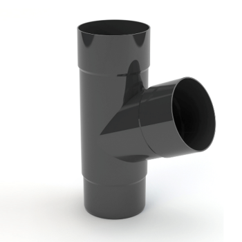 GAMRAT PVC grafitowy - Trójnik 90/90/90mm (kąt 67,5°)
