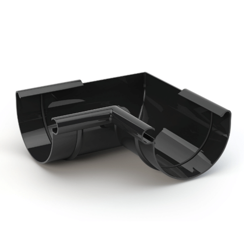 GAMRAT PVC czarny - Narożnik 75mm / WEWNĘTRZNY (kąt 90°)
