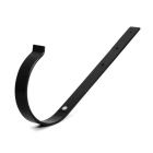 GAMRAT PVC czarny - Uchwyt rynnowy 100mm metalowy / PROSTY