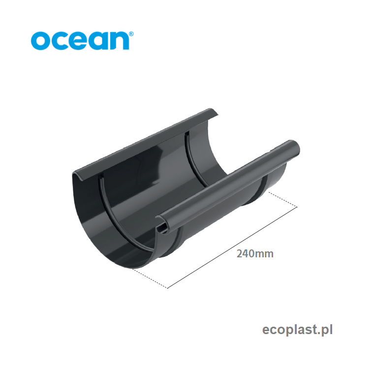 OCEAN PVC - Złączka rynnowa 125mm - SCHEMAT