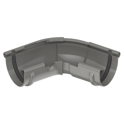 OCEAN PVC szary - Narożnik 125mm / ZEWNĘTRZNY regulowany (kąt 120°-145°)