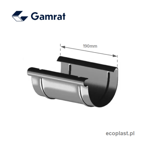 GAMRAT PVC - Złączka rynnowa 100mm - SCHEMAT