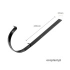 GAMRAT PVC - Uchwyt rynnowy 125mm metalowy / PROSTY - SCHEMAT