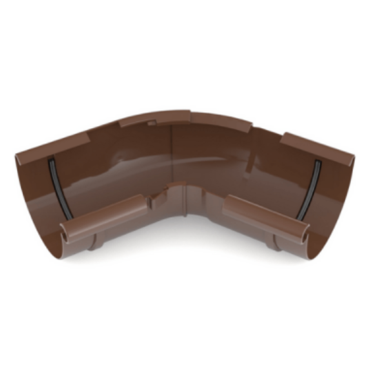 BRYZA PVC brązowy - Narożnik 125mm / WEWNĘTRZNY regulowany (kąt 120°-145°)