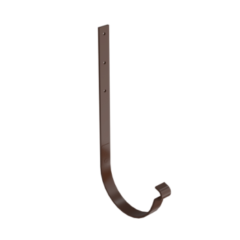 BRYZA STAL brązowy - Hak rynnowy 150mm / PROSTY