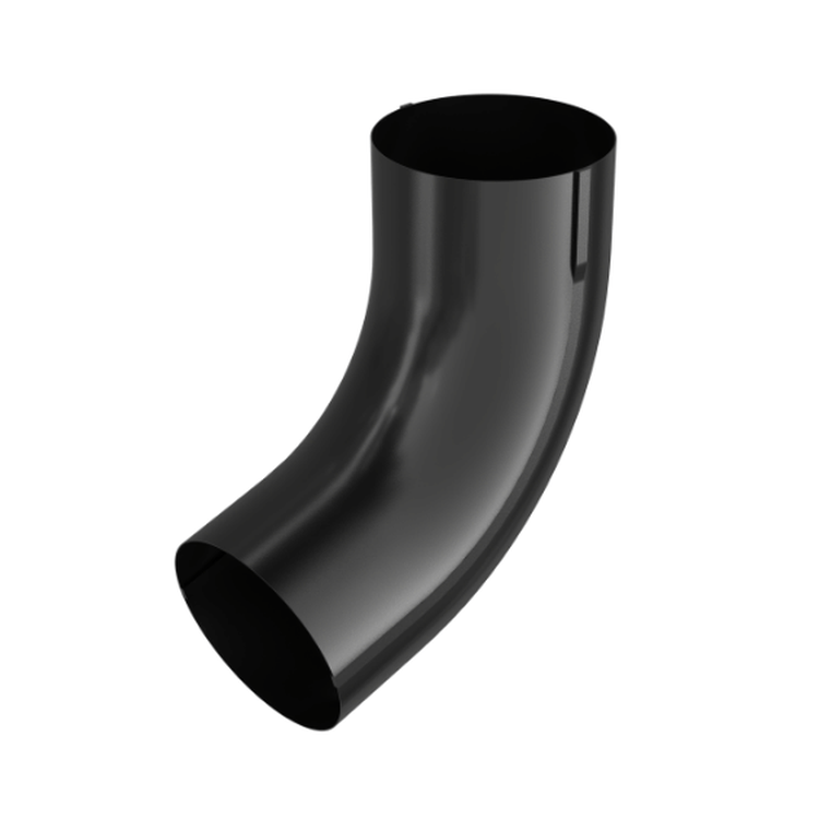 BRYZA STAL czarny - Kolano / wylewka 100mm (kąt 72°)