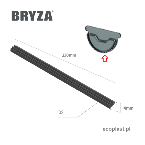 BRYZA STAL - Uszczelka DENKA 150mm (zapasowa) / 6szt. - SCHEMAT