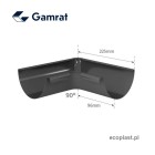 GAMRAT / STALGAM - Narożnik 125mm / WEWNĘTRZNY (kąt 90°) - SCHEMAT