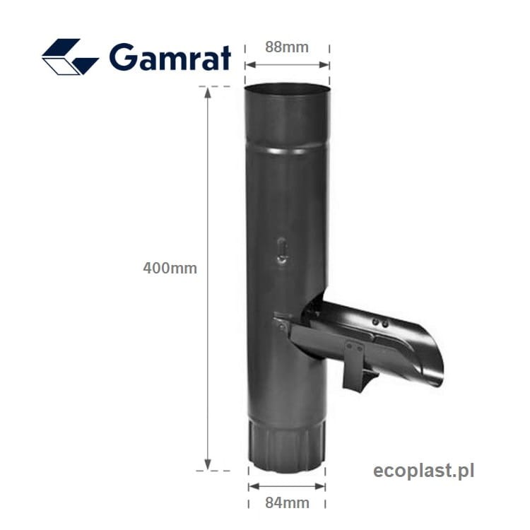 GAMRAT / STALGAM brązowy ciemny - Czyszczak / łapacz deszczówki 87mm - SCHEMAT