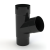 GAMRAT PVC czarny - Trójnik 90/90/90mm (kąt 67,5°)