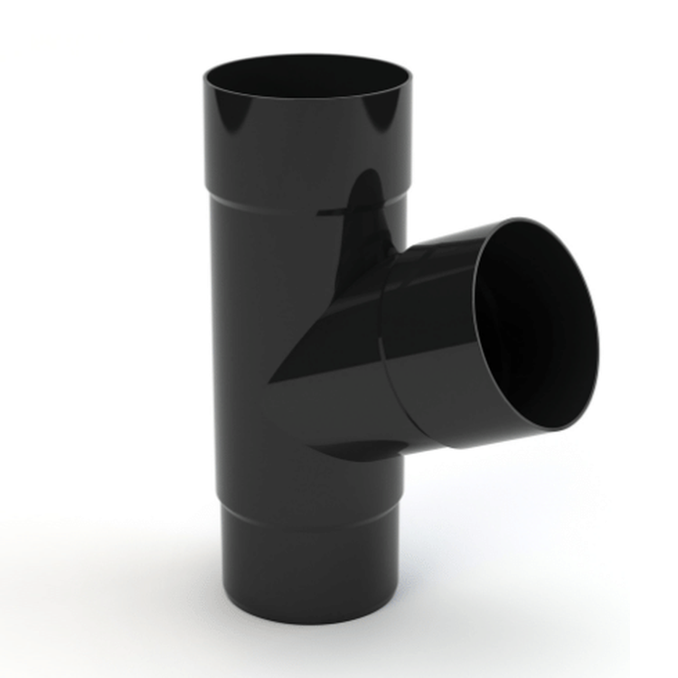 GAMRAT PVC czarny - Trójnik 90/90/90mm (kąt 67,5°)