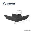 GAMRAT / STALGAM - Narożnik 125mm / ZEWNĘTRZNY (kąt 90°) - SCHEMAT