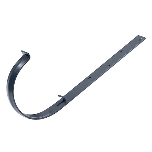 IZABELLA PVC grafitowy - Uchwyt rynnowy 125mm metalowy / PROSTY