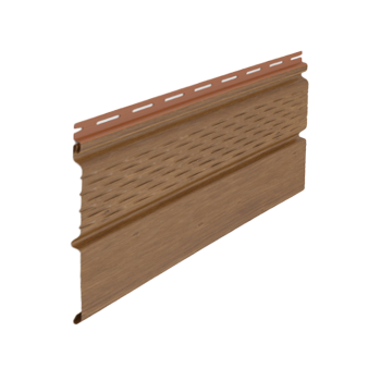 GAMRAT - Podsufitka PCV dąb winchester wentylacyjna (dwudeskowa) - próbka (5-10cm)