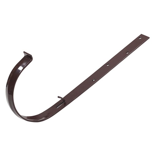 IZABELLA PVC brązowy ciemny - Uchwyt rynnowy 90mm metalowy / PROSTY