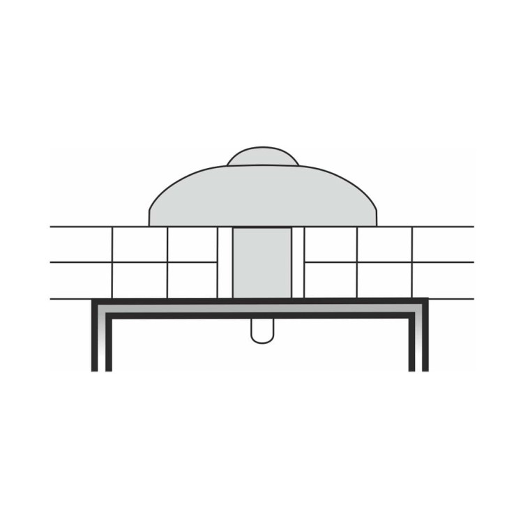 ROBELIT - Podkładka grzybkowa montażowa do poliwęglanu 16mm biała / 20szt. - SCHEMAT