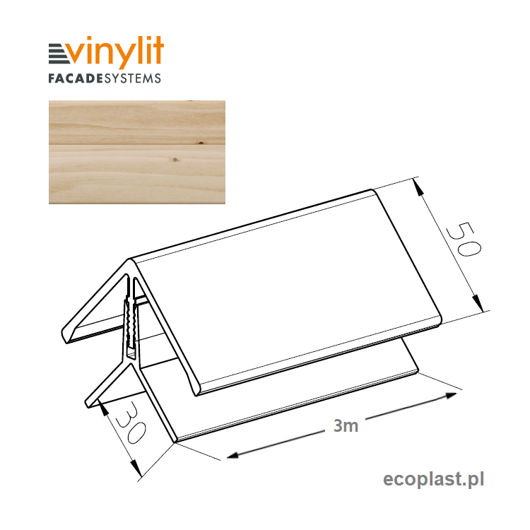 VINYLIT - Narożnik ZEWNĘTRZNY Jura Pine / 3m