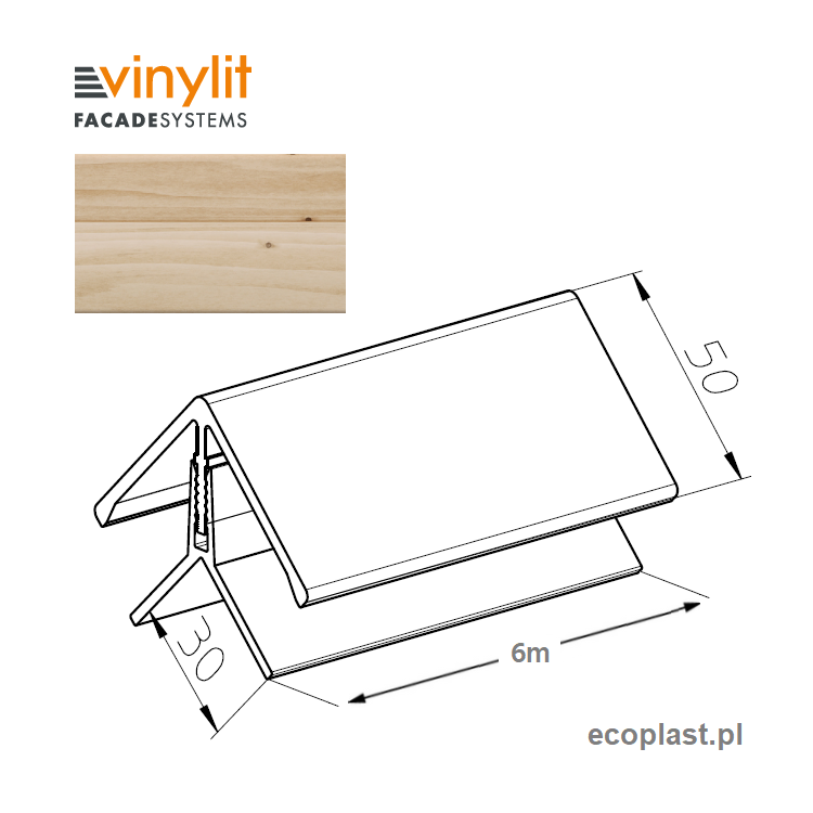 VINYLIT - Narożnik ZEWNĘTRZNY Jura Pine / 6m