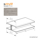 VINYLIT - Listwa łącząca "H" Sheffield Oak Concrete / 6m