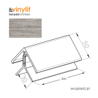 VINYLIT - Narożnik ZEWNĘTRZNY Sheffield Oak Concrete / 3m