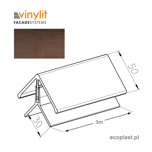 VINYLIT - Narożnik ZEWNĘTRZNY Turner Oak Toffee / 3m