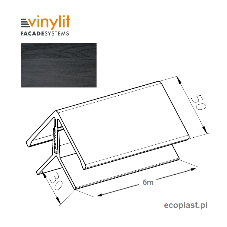 VINYLIT - Narożnik ZEWNĘTRZNY Kitami Oak / 6m