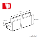 VOX jesion - Narożnik zewnętrzny SVP-12 / 3,05m - SCHEMAT