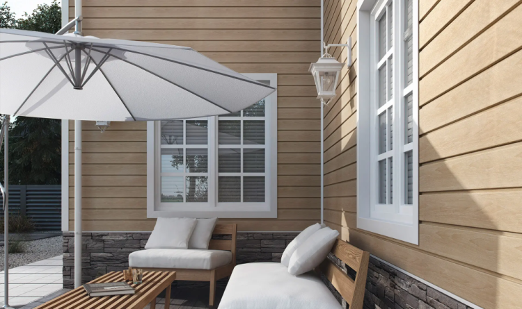 VOX dąb - Panel elewacyjny Max-3 SXP-05 / WIZUALIZACJA