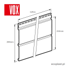 VOX dąb miodowy - Panel elewacyjny Max-3 SXP-05 / 25cm x 3,85m - SCHEMAT