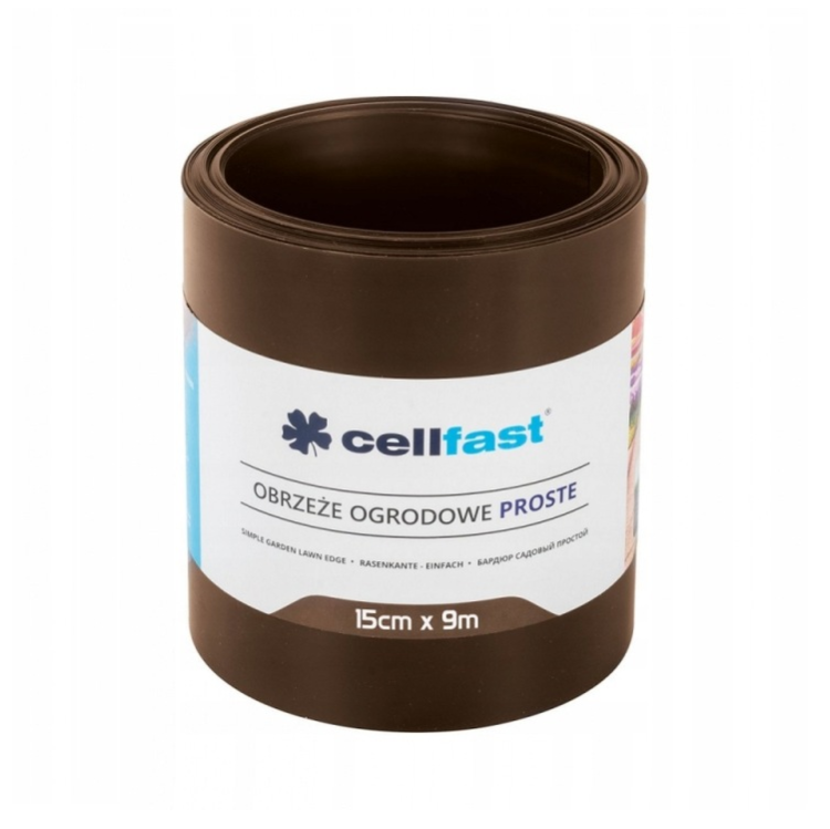 CELLFAST - Obrzeże ogrodowe i trawnikowe BRĄZOWE / 9m x 15cm