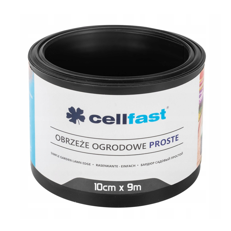 CELLFAST - Obrzeże ogrodowe i trawnikowe CZARNE / 9m x 10cm