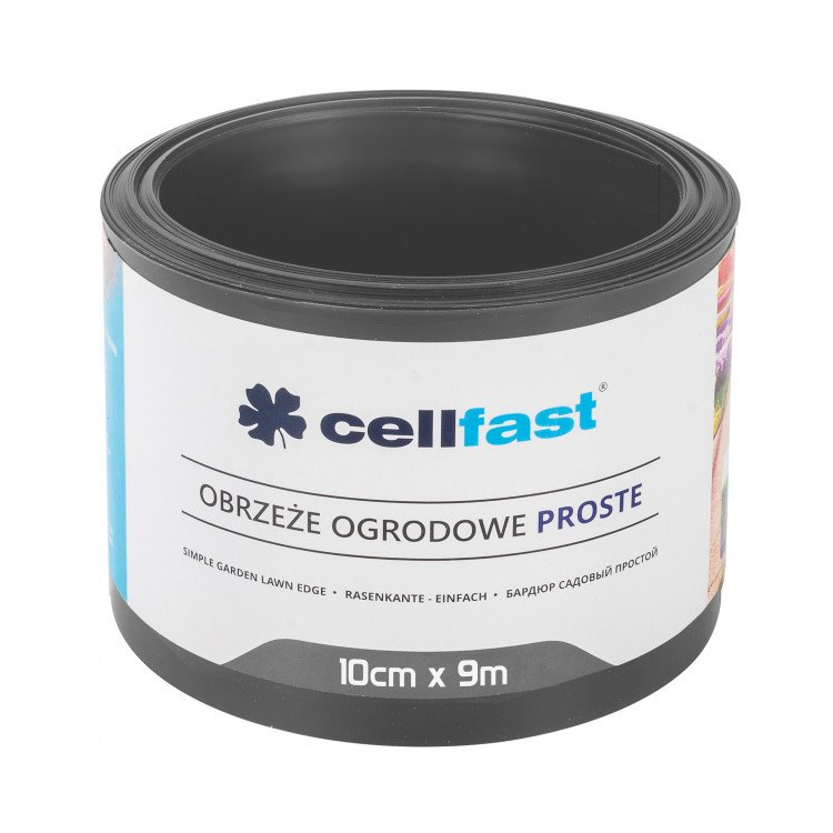 CELLFAST - Obrzeże ogrodowe i trawnikowe GRAFITOWE / 9m x 10cm
