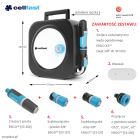 CELLFAST - Zwijacz węża ogrodowego ERGO XS / wąż 10m + końcówki - WYMIARY i AKCESORIA