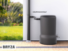 BRYZA biały - Odzyskiwacz wody deszczowej PVC / 110mm + końcówki - WIZUALIZACJA