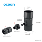 OCEAN szary - Odzyskiwacz wody deszczowej PVC / 90mm + końcówki - SCHEMAT i AKCESORIA
