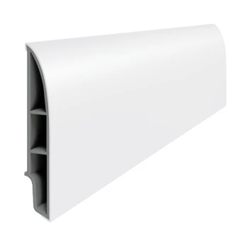 VILO - listwa przypodłogowa zaokrąglona 8cm SEMPLA 708 biała - próbka (5-10cm)