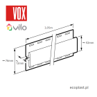 VOX / Vilo szary antracyt - Listwa "H" SV-18 / 3,05m SCHEMAT.png