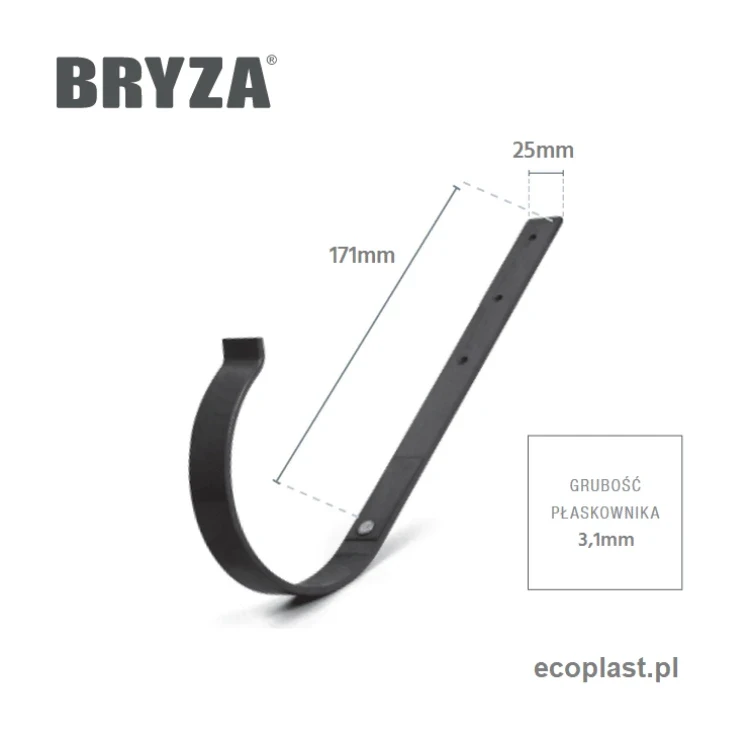 bryza-pvc-grafitowy-uchwyt-rynnowy-75mm-metalowy-prosty-schemat