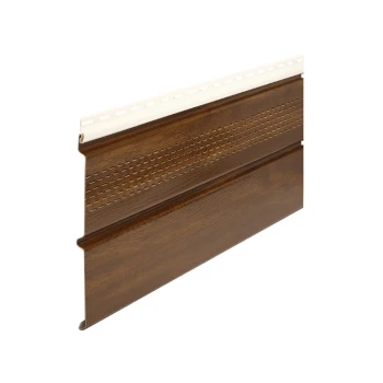 BORYSZEW orzech - Podsufitka WENTYLACYJNA D5 (dwudeskowa) PVC / 25,4cm x 3,66m