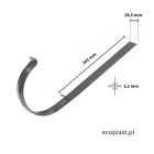 grafitowy-uchwyt-rynnowy-125mm-metalowy-prosty-uniwersalny-schemat