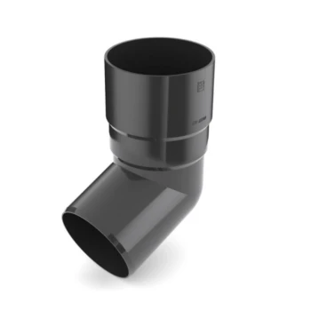 BRYZA PVC grafitowy - Kolano / wylewka 63mm (kąt 67,5°)