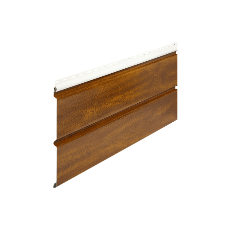 BORYSZEW - Podsufitka PCV złoty dąb pełna (dwudeskowa) - próbka (5-10cm)