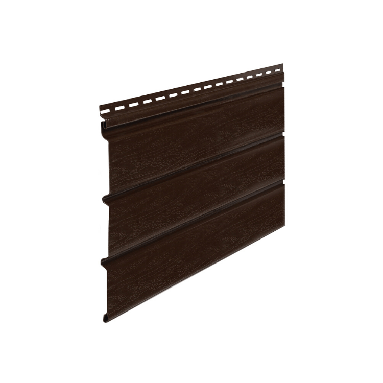 BORYSZEW - Podsufitka PCV brąz czekoladowy pełna (trzydeskowa) - próbka (5-10cm)