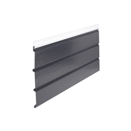 BORYSZEW - Podsufitka PCV antracyt wentylacyjna (trzydeskowa) - próbka (5-10cm)