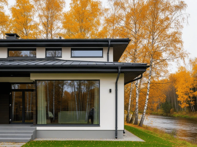 bryza-stal-grafitowy-rynna-125mm-4m-system-rynnowy-realizacja