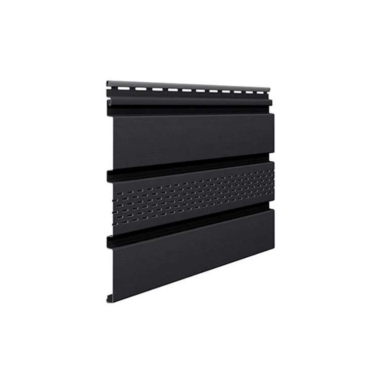 VOX - Podsufitka PCV grafit wentylacyjna (trzydeskowa) - próbka (5-10cm)