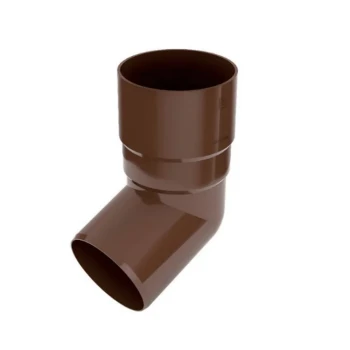 BRYZA PVC brązowy - Kolano / wylewka 63mm (kąt 67,5°)