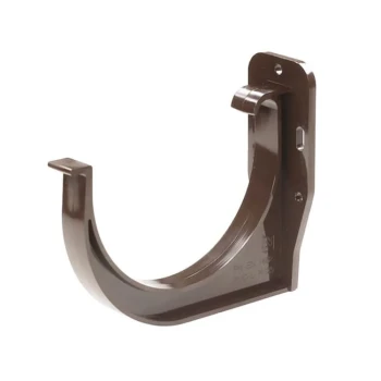 BRĄZOWY PVC - Uchwyt rynnowy 125mm uniwersalny / DOCZOŁOWY