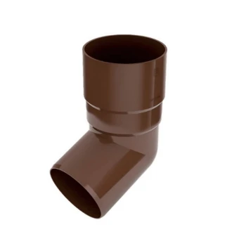 BRYZA PVC brązowy - Kolano / wylewka 90mm (kąt 67,5°)