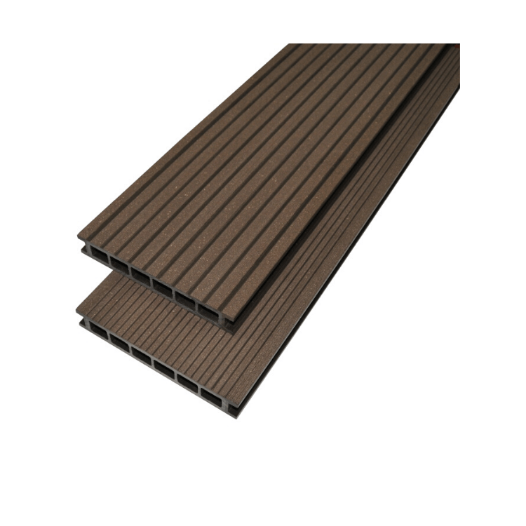 GAMRAT ciemny brąz - deska tarasowa WPC/16cm (komorowa) - próbka (5-10cm)